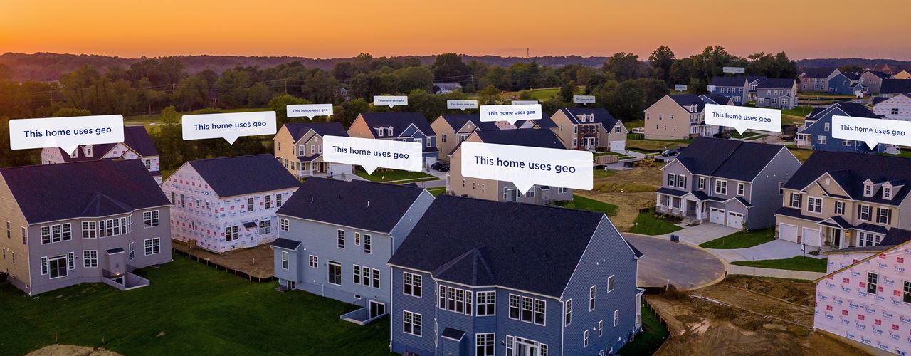 A neighborhood being built with geothermal in every home